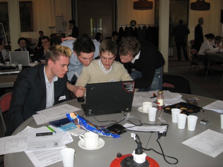 UBC team at work in the semi-finals